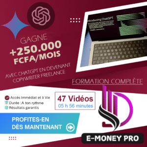 Gagne +250.000FCFA/mois avec ChatGPT en Devenant Copywriter Freelance Pro